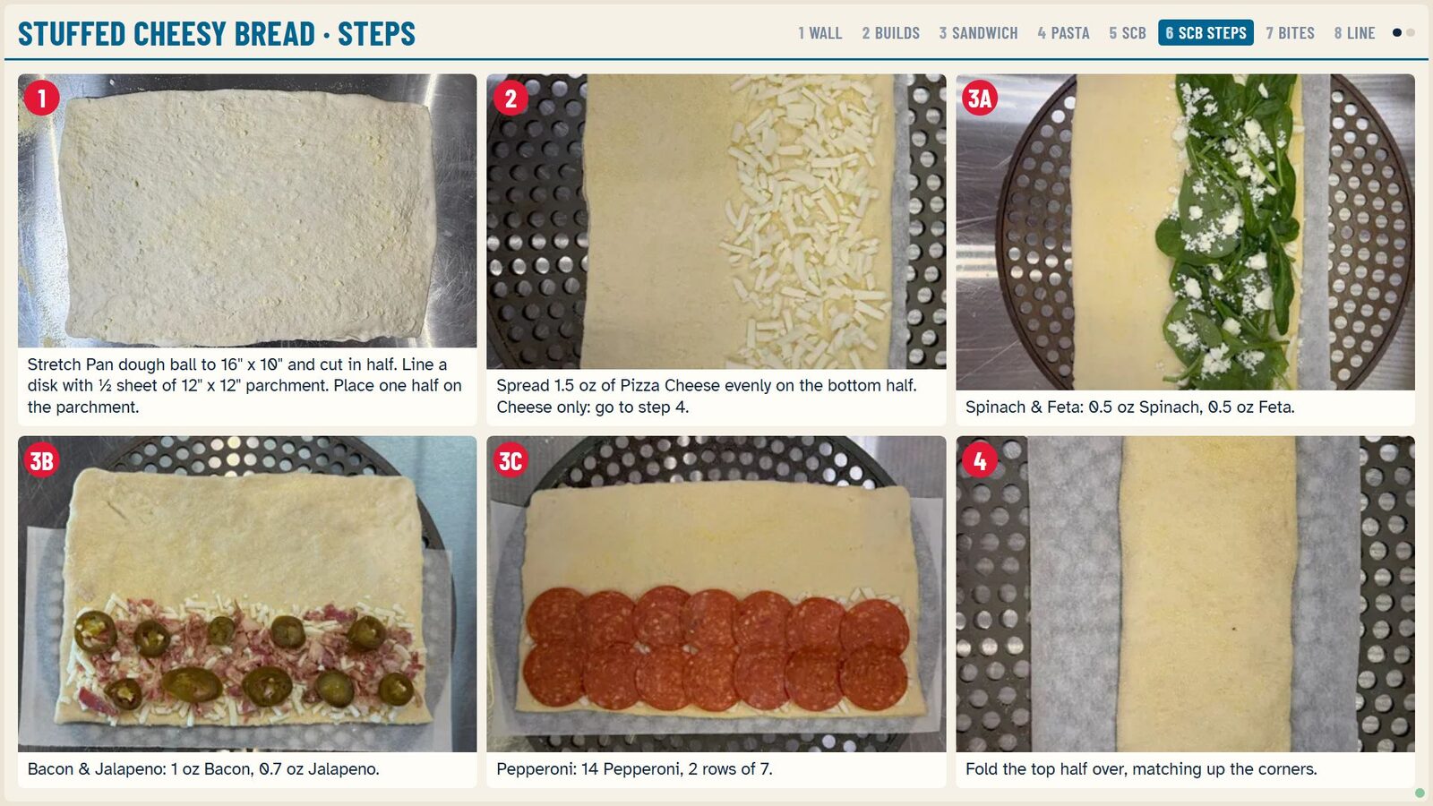 Step-by-step build photos for one item